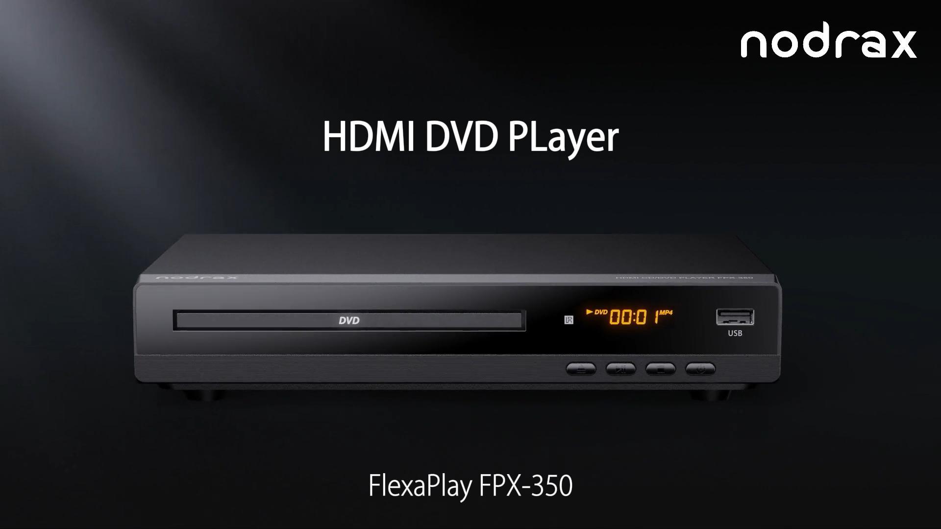 FlexaPlay Region-Free HDMI DVD Player for TV – 1080p Upscaling